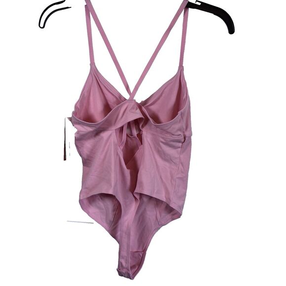 Colsie Women's Thong Balletcore Bodysuit Size M Color Soft Pink - Picture 2 of 7